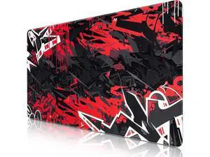 Gaming Mouse Pad Extended Mouse Pad 31.5x15.7inch XXL Large Big Computer Keyboard Mouse Mat Desk Pad with Non-Slip Base and Stitched Edge for Home Office Gaming Work (Black Red) Gaming Mouse Pad Extended Mouse Pad 31.5x15.7inch XXL Large Big Computer Keyboard Mouse Mat Desk Pad with Non-Slip Base and Stitched Edge for Home Office Gaming Work (Black Red)