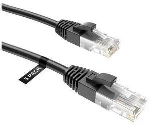 CableCreation 1 Foot (5-Pack) Short CAT 5e Ethernet Patch Cable, RJ45 Computer Network Cord, Cat5/Cat5e/Cat6 LAN Cable UTP 24AWG+100% Copper Wire for PC, Mac, Laptop, PS3, PS4, Xbox, 0.3m, Gray CableCreation 1 Foot (5-Pack) Short CAT 5e Ethernet Patch Cable, RJ45 Computer Network Cord, Cat5/Cat5e/Cat6 LAN Cable UTP 24AWG+100% Copper Wire for PC, Mac, Laptop, PS3, PS4, Xbox, 0.3m, Gray