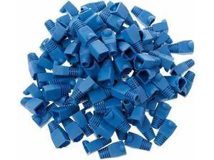 100pcs RJ45 Cat6 Cat5E Ethernet Cable Snagless End Boots Cap Connector Cover Modular (Blue) 100pcs RJ45 Cat6 Cat5E Ethernet Cable Snagless End Boots Cap Connector Cover Modular (Blue)