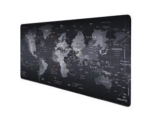 JIALONG Large Gaming Mouse Pad, Extended Mousepad with Durable Stitched Edges, Ideal for Desk Cover, Computer Keyboard, PC and Laptop - World Map JIALONG Large Gaming Mouse Pad, Extended Mousepad with Durable Stitched Edges, Ideal for Desk Cover, Computer Keyboard, PC and Laptop - World Map