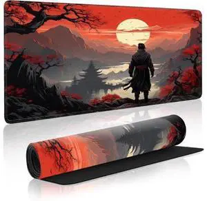 Japanese Samurai Gaming Mouse Pad Anime Mouse Pad Gaming 31.5 x 15.7 in Mouse Mat Desk Pad Large Desk Mat Extended Keyboard Pad Mousepad with Non-Slip Base and Stitched Edge for Office Home Gaming Japanese Samurai Gaming Mouse Pad Anime Mouse Pad Gaming 31.5 x 15.7 in Mouse Mat Desk Pad Large Desk Mat Extended Keyboard Pad Mousepad with Non-Slip Base and Stitched Edge for Office Home Gaming
