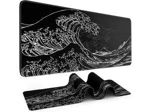 Mouse Pad Gaming Japanese Sea Wave Mouse Pad 31.5 x 11.8in Waterproof Gaming Keyboard Pad with Anti-Slip Rubber Base and Stitched Edges Extended XL Mouse Mat Mouse Pad Gaming Japanese Sea Wave Mouse Pad 31.5 x 11.8in Waterproof Gaming Keyboard Pad with Anti-Slip Rubber Base and Stitched Edges Extended XL Mouse Mat