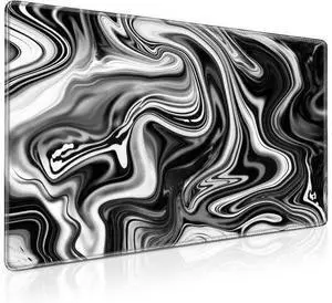 Gaming Mouse Pad Large Mouse Pad XXL 35.4×15.7in Extended Computer Keyboard Mouse Mat Desk Pad for Laptop with Stitched Edges Waterproof Mousepad for Gamer Home&Office (Fluid - Black & White) Gaming Mouse Pad Large Mouse Pad XXL 35.4×15.7in Extended Computer Keyboard Mouse Mat Desk Pad for Laptop with Stitched Edges Waterproof Mousepad for Gamer Home&Office (Fluid - Black & White)