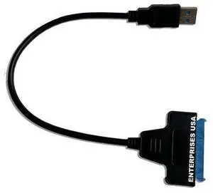 SATA to USB Cable USB 3.0 to SATA III Hard Drive Adapter Converter for 2.5 Inch SSD & HDD Data Transfer Support UASP (Black) Enterprises USA SATA to USB Cable USB 3.0 to SATA III Hard Drive Adapter Converter for 2.5 Inch SSD & HDD Data Transfer Support UASP (Black) Enterprises USA