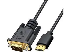 HDMI to VGA Cable Gold-Plated Computer HDMI to VGA Monitor Cable Adapter 6 Feet Male to MaleCord for Computer Desktop Laptop PC Monitor Projector HDTV and More (NOT Bidirectional) -1.83M HDMI to VGA Cable Gold-Plated Computer HDMI to VGA Monitor Cable Adapter 6 Feet Male to MaleCord for Computer Desktop Laptop PC Monitor Projector HDTV and More (NOT Bidirectional) -1.83M