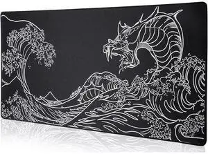 Waterproof Mouse Pad Japanese Sea Wave Large Keyboard Pad with Anti-Slip Base Extended Kanagawa Mat Desk Pad for Gamer Office & Home Anime Black Gaming Mousepad 27.56x11.81 Waterproof Mouse Pad Japanese Sea Wave Large Keyboard Pad with Anti-Slip Base Extended Kanagawa Mat Desk Pad for Gamer Office & Home Anime Black Gaming Mousepad 27.56x11.81
