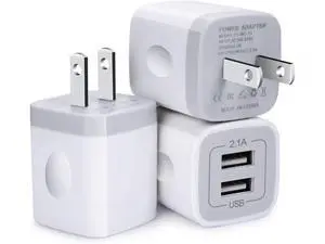 Charger Block, USB Wall Charger, 3Pack Dual Port 2.1Amp Fast Charger Brick Base Adapter Charging Cube Plug Box Compatible iPhone 15 14 13 12 X 6 6S 7 8 Plus, iPad, Samsung, Android Charger Block, USB Wall Charger, 3Pack Dual Port 2.1Amp Fast Charger Brick Base Adapter Charging Cube Plug Box Compatible iPhone 15 14 13 12 X 6 6S 7 8 Plus, iPad, Samsung, Android