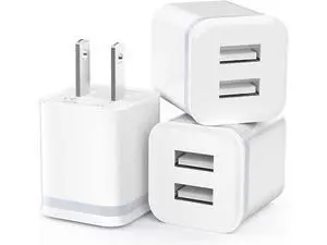 USB Wall Charger 3-Pack 2.1A/5V Dual Port USB Cube Power Adapter Charger Plug Block Charging Box Brick for iPhone 13 12 11 Pro Max SE XS XR X 8 7 6 6S Plus Samsung LG Moto Android Phones USB Wall Charger 3-Pack 2.1A/5V Dual Port USB Cube Power Adapter Charger Plug Block Charging Box Brick for iPhone 13 12 11 Pro Max SE XS XR X 8 7 6 6S Plus Samsung LG Moto Android Phones