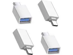 4 Pack USBc Male to USBa Female Adapter OTG Converter with 5/10 Gbps High Speed Data Transfer USB to USBC Adapter Compatible with iWatch iPhone 16/15 MacBook etc. 4 Pack USBc Male to USBa Female Adapter OTG Converter with 5/10 Gbps High Speed Data Transfer USB to USBC Adapter Compatible with iWatch iPhone 16/15 MacBook etc.