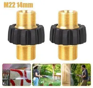 NSI 2Pcs Pressure Washer Adapter - M22-14mm Male Fitting to Male Swivel,5000 PSI Pressure Washer Hose Thread Kit,Quick Connect Removable Shell NSI 2Pcs Pressure Washer Adapter - M22-14mm Male Fitting to Male Swivel,5000 PSI Pressure Washer Hose Thread Kit,Quick Connect Removable Shell