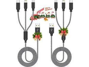 Multi Charging Cable (2Pack 4FT) USB Cable Multi Charging Cord 3 in 1 Charging Cable Nylon Braided Universal Charger Phone Charger Cord with Type-C Micro USB IP Port for iPhone16/15 Series/Phone&Pad Multi Charging Cable (2Pack 4FT) USB Cable Multi Charging Cord 3 in 1 Charging Cable Nylon Braided Universal Charger Phone Charger Cord with Type-C Micro USB IP Port for iPhone16/15 Series/Phone&Pad