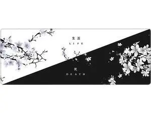 Black White Cherry Blossom Mouse Pad Japanese Sakura Death Life Flower Extended Desk Mat 80X30 cm Non-Slip Rubber Base Stitched Edge Large XL Playmat for Keyboard Gaming Laptop Desktop 31.511.8 Inch Black White Cherry Blossom Mouse Pad Japanese Sakura Death Life Flower Extended Desk Mat 80X30 cm Non-Slip Rubber Base Stitched Edge Large XL Playmat for Keyboard Gaming Laptop Desktop 31.511.8 Inch