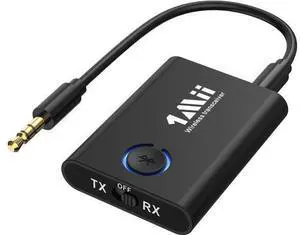 1Mii Bluetooth 5.3 Transmitter Receiver for TV, Bluetooth Adapter for TV aptX Low Latency Dual Link, 3.5mm Bluetooth Audio Transmitter for MP3 Airplanes Boats Treadmill Gaming 1Mii Bluetooth 5.3 Transmitter Receiver for TV, Bluetooth Adapter for TV aptX Low Latency Dual Link, 3.5mm Bluetooth Audio Transmitter for MP3 Airplanes Boats Treadmill Gaming