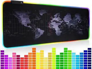 Voice-Activated Music Rhythm Sound Pickup Large LED RGB Gaming Mouse Pad,interaction and immersion when Gaming/Music (31.5 x 12 Inch) Voice-Activated Music Rhythm Sound Pickup Large LED RGB Gaming Mouse Pad,interaction and immersion when Gaming/Music (31.5 x 12 Inch)