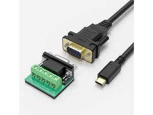 USB C to RS485/RS422 Serial Port Converter Adapter Cable with FTDI Chip Supports Windows 11 10 8 7 XP Mac USB C to RS485/RS422 Serial Port Converter Adapter Cable with FTDI Chip Supports Windows 11 10 8 7 XP Mac