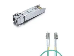 1 Pack 10GBase-SR SFP+ Transceiver and 1 Pack OM3 LC to LC Fiber Patch Cable - LSZH 5 Meter(16ft) 1 Pack 10GBase-SR SFP+ Transceiver and 1 Pack OM3 LC to LC Fiber Patch Cable - LSZH 5 Meter(16ft)