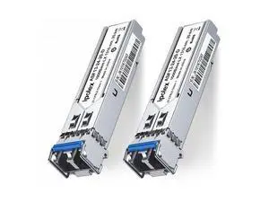 2-Pack 1000Base-LX/LH Single Mode LC SFP Transceiver for Cisco, Ubiquiti and More, 1310nm SMF, up to 20km 2-Pack 1000Base-LX/LH Single Mode LC SFP Transceiver for Cisco, Ubiquiti and More, 1310nm SMF, up to 20km