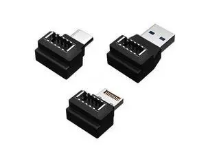 3 Pack USB Front Panel Adapter USB 3.1/USB 3.0/USB C to USB 3.1 Type-E Front Panel Socket Motherboard Header Adapter 3 Pack USB Front Panel Adapter USB 3.1/USB 3.0/USB C to USB 3.1 Type-E Front Panel Socket Motherboard Header Adapter