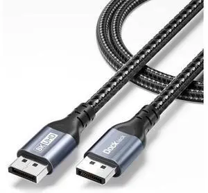 3.3ft/1M DP to DP 1.4 UHD Speed DisplayPort Cable (8K@60Hz, 4K@144Hz, HDR), Supports HBR3 32.4Gbps HDCP, Braided for TV, Monitor, Gaming PC, Laptop 3.3ft/1M DP to DP 1.4 UHD Speed DisplayPort Cable (8K@60Hz, 4K@144Hz, HDR), Supports HBR3 32.4Gbps HDCP, Braided for TV, Monitor, Gaming PC, Laptop