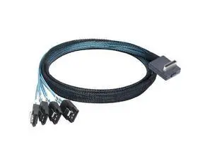 PCIE Oculink-Compatible SAS SFF-8611 4i 90° to 4* SATA 7P Server Super Speed Cable Data Transfer Extension Cable (100cm) PCIE Oculink-Compatible SAS SFF-8611 4i 90° to 4* SATA 7P Server Super Speed Cable Data Transfer Extension Cable (100cm)