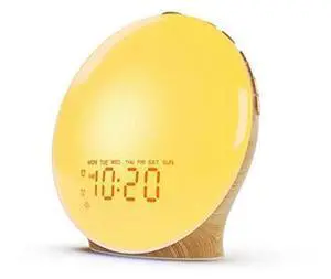 JALL Wake Up Light Sunrise Alarm Clock for Kids, Heavy Sleepers, Bedroom, Upgraded Full Screen with Sunrise Simulation, Sleep Aid, Dual Alarms, FM Radio, Nightlight, 14 Colors, 7 Sounds, Wood Grain JALL Wake Up Light Sunrise Alarm Clock for Kids, Heavy Sleepers, Bedroom, Upgraded Full Screen with Sunrise Simulation, Sleep Aid, Dual Alarms, FM Radio, Nightlight, 14 Colors, 7 Sounds, Wood Grain