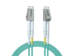 OM3 LC to LC Fiber Patch Cable, 10G Multimode Fiber Duplex LC 50/125m Fiber Optic Cable Cord, LSZH 25 Meter(82ft), Aqua OM3 LC to LC Fiber Patch Cable, 10G Multimode Fiber Duplex LC 50/125m Fiber Optic Cable Cord, LSZH 25 Meter(82ft), Aqua