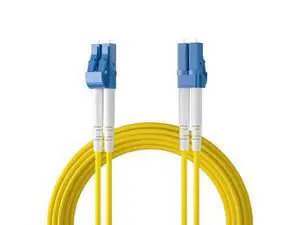 LC to LC Fiber Patch Cable Single Mode Duplex - 30m(98ft) - OS2 Fiber Optic Cable Cord Jumper- LSZH 9/125m, 10Gb/Gigabit, SMF, Yellow LC to LC Fiber Patch Cable Single Mode Duplex - 30m(98ft) - OS2 Fiber Optic Cable Cord Jumper- LSZH 9/125m, 10Gb/Gigabit, SMF, Yellow