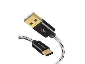 2FT USB to USB C Cable, USB A to USB C Cable 3A Fast Charging Cable, Braided USB C Male to USB Male Cable for Power Bank, Galaxy S23, iPad Pro iPad mini S22 S21 Z Flip, etc, Black 2FT USB to USB C Cable, USB A to USB C Cable 3A Fast Charging Cable, Braided USB C Male to USB Male Cable for Power Bank, Galaxy S23, iPad Pro iPad mini S22 S21 Z Flip, etc, Black
