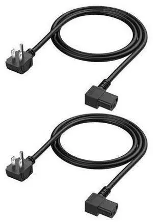 3 Feet 18 AWG Universal Power Cord for NEMA 5-15P Angle Type to IEC320 C13 Angle Type Cable, 0.915M / Black2 Pack 3 Feet 18 AWG Universal Power Cord for NEMA 5-15P Angle Type to IEC320 C13 Angle Type Cable, 0.915M / Black2 Pack