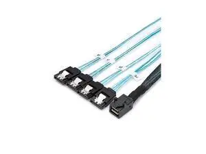 Internal HD Mini SAS Cable 0.5M / 1.6FT, Internal HD Mini SAS SFF-8643 Host to 4X SATA (Target), SFF 8643 for Controller, 4 SATA Connect to Hard Drive Internal HD Mini SAS Cable 0.5M / 1.6FT, Internal HD Mini SAS SFF-8643 Host to 4X SATA (Target), SFF 8643 for Controller, 4 SATA Connect to Hard Drive
