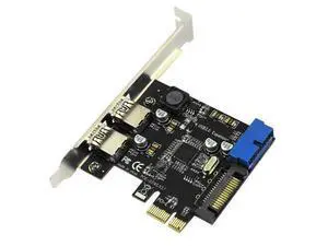 PCIE to 2 Ports USB3.0 Expansion Card Desktop Front 19/20PIN Header Interface for PCI-E x1/x4/x8/x16 for Windows XP/7/8/8.1/10 PCIE to 2 Ports USB3.0 Expansion Card Desktop Front 19/20PIN Header Interface for PCI-E x1/x4/x8/x16 for Windows XP/7/8/8.1/10