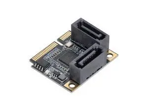 Mini PCIE to 2 SATA 3.0 Extension Card Adapter for Motherboard SATA Hard Drive Port Extension Mini PCIE to 2 SATA 3.0 Extension Card Adapter for Motherboard SATA Hard Drive Port Extension