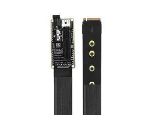 PCIe 4.0 X4 to M.2 M-Key NVME/NGFF Ribbon Flex Extension Cable Adapter with 5V/12V DC/SATA Power Compatible with PCIe X1/X8/X16 Support 2230/2242/2260/2280 PCIe 4.0 X4 to M.2 M-Key NVME/NGFF Ribbon Flex Extension Cable Adapter with 5V/12V DC/SATA Power Compatible with PCIe X1/X8/X16 Support 2230/2242/2260/2280