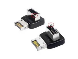 2 Pack USB 3.1 Type-E Front Panel Socket Motherboard Header 90 Degree Angled Adapter 2 Pack USB 3.1 Type-E Front Panel Socket Motherboard Header 90 Degree Angled Adapter