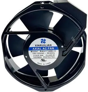 for XINRUILIAN RAH1738B2-C Cooling Fan 100-125VAC 0.25/0.26A 50/60Hz 172x150x38mm,2-pin BTH Connector Cooling Fan RAH1738B2-C for XINRUILIAN RAH1738B2-C Cooling Fan 100-125VAC 0.25/0.26A 50/60Hz 172x150x38mm,2-pin BTH Connector Cooling Fan RAH1738B2-C