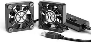 ELUTENG Dual 40mm USB Fan with 3 Speeds Adjustable 5V PC Fan Max 5500RPM 40mm * 40mm * 25mm Mini Case Fan Quiet Computer Fan Compatible for PC, TV Box, Router, Xbox, PlayStation ELUTENG Dual 40mm USB Fan with 3 Speeds Adjustable 5V PC Fan Max 5500RPM 40mm * 40mm * 25mm Mini Case Fan Quiet Computer Fan Compatible for PC, TV Box, Router, Xbox, PlayStation
