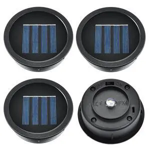 ELUTENG Solar Light Replacement Top 4 Pack (Top Size 2.76 inch, Bottom Size 2.42 inch) LED Solar Lantern Light Lids Outdoor Waterproof Replacement Solar Light Tops Warm White LED ELUTENG Solar Light Replacement Top 4 Pack (Top Size 2.76 inch, Bottom Size 2.42 inch) LED Solar Lantern Light Lids Outdoor Waterproof Replacement Solar Light Tops Warm White LED