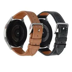 ELUTENG 2 Pack Leather Bands Compatible with Samsung Galaxy Watch 7 6 5 4 40mm 44mm/Watch 6 4 Classic Band 42mm 46mm 43mm 47mm, 20mm Soft Adjustable Slim Leather Band for Samsung watch bands women ELUTENG 2 Pack Leather Bands Compatible with Samsung Galaxy Watch 7 6 5 4 40mm 44mm/Watch 6 4 Classic Band 42mm 46mm 43mm 47mm, 20mm Soft Adjustable Slim Leather Band for Samsung watch bands women