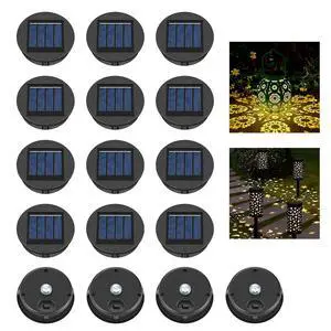 ELUTENG Solar Light Replacement Top 16 Pack (Top Size 3.15 inch, Bottom Size 2.83 inch) LED Solar Lantern Light Lids Outdoor Waterproof Replacement Solar Light Tops Warm White LED ELUTENG Solar Light Replacement Top 16 Pack (Top Size 3.15 inch, Bottom Size 2.83 inch) LED Solar Lantern Light Lids Outdoor Waterproof Replacement Solar Light Tops Warm White LED