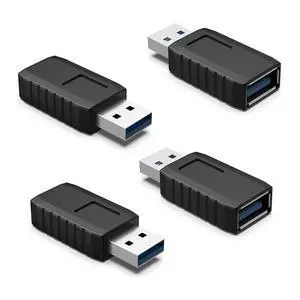 ELUTENG USB Coupler Male to Female 4Packs USB 3.0 Type A Adapter Superspeed 5Gbps USB Port Extension Connector Bridge Compatible with Laptop Computer Hard Drive Printer Camera ELUTENG USB Coupler Male to Female 4Packs USB 3.0 Type A Adapter Superspeed 5Gbps USB Port Extension Connector Bridge Compatible with Laptop Computer Hard Drive Printer Camera