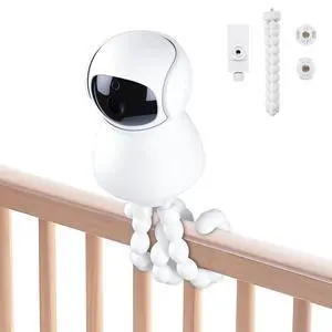 ELUTENG Universal Baby Monitor Holder, Adjustable Baby Camera Mount Stand for Most Baby Monitors, Nursery Shelf for Baby Bed & Crib Borders ELUTENG Universal Baby Monitor Holder, Adjustable Baby Camera Mount Stand for Most Baby Monitors, Nursery Shelf for Baby Bed & Crib Borders