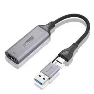 ELUTENG Video Capture Card, 4K HDMI to 1080P USB-A/USB-C Video Recording Card for Gaming, Video Streaming, Conference & TV Recording, Compatible with Windows, Linux, Android ELUTENG Video Capture Card, 4K HDMI to 1080P USB-A/USB-C Video Recording Card for Gaming, Video Streaming, Conference & TV Recording, Compatible with Windows, Linux, Android