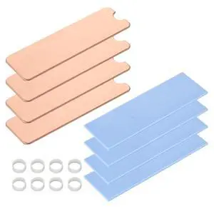 ELUTENG M.2 SSD Heatsink Copper 4PCS 2280 SSD Heat Sink with NVMe SSD Thermal Pad NVMe Heat Sink with Rubber Straps for PC/PS5 M.2 PCIE NVMe SSD or M.2 SATA SSD ELUTENG M.2 SSD Heatsink Copper 4PCS 2280 SSD Heat Sink with NVMe SSD Thermal Pad NVMe Heat Sink with Rubber Straps for PC/PS5 M.2 PCIE NVMe SSD or M.2 SATA SSD