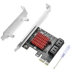ELUTENG PCI-E to Storage Adapter 4 Ports PCIe Expansion Card 6Gbps SATA3.0 Controller PCI Express Card with Low Profile Bracket for Windows10/7/8/XP/Vista/linux ELUTENG PCI-E to Storage Adapter 4 Ports PCIe Expansion Card 6Gbps SATA3.0 Controller PCI Express Card with Low Profile Bracket for Windows10/7/8/XP/Vista/linux