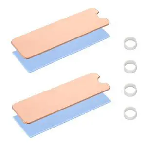 ELUTENG M.2 SSD Heatsink Copper 2Set Silicone Pad 2280 Hard Drive Colling Fin with NVMe SSD Thermal Pad NVMe Disk Heat Speader with White Rubber Straps for PC / PS5 / M.2 PCIE/NVMe/M.2 SATA SSD ELUTENG M.2 SSD Heatsink Copper 2Set Silicone Pad 2280 Hard Drive Colling Fin with NVMe SSD Thermal Pad NVMe Disk Heat Speader with White Rubber Straps for PC / PS5 / M.2 PCIE/NVMe/M.2 SATA SSD