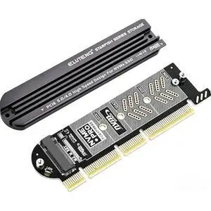 ELUTENG NVMe PCIe 5.0/4.0/3.0 Adapter NVMe M.2 SSD to PCIe X4/X8/X16 Card with Aluminum Heat Sink M.2 to PCI-Express SSD Expansion Card Support 2230 2242 2260 2280 Max 4TB for Windows/Linux/Mac os ELUTENG NVMe PCIe 5.0/4.0/3.0 Adapter NVMe M.2 SSD to PCIe X4/X8/X16 Card with Aluminum Heat Sink M.2 to PCI-Express SSD Expansion Card Support 2230 2242 2260 2280 Max 4TB for Windows/Linux/Mac os
