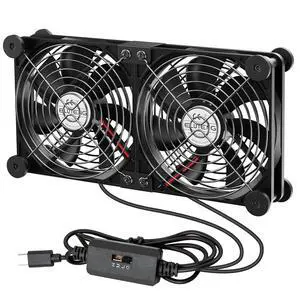 ELUTENG USB C Fans 140mm Dual with Mats PC Cooling Ventilator TypeC Quite 5V USBC Computer Fan with 3 Speed Controller for Router, Receiver, TV Box, DVR, Xbox, PS6, PS5, Cabinet ELUTENG USB C Fans 140mm Dual with Mats PC Cooling Ventilator TypeC Quite 5V USBC Computer Fan with 3 Speed Controller for Router, Receiver, TV Box, DVR, Xbox, PS6, PS5, Cabinet