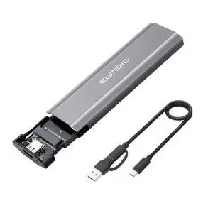 ELUTENG M.2 SSD Enclosure M.2 NVME SATA Dual Protocol Hard Drive Enclosure Aluminum USB 3.2 Gen 2 10Gbps External NVMe to USB SSD Reader Max 4TB Supports M and B&M Keys SSDs ELUTENG M.2 SSD Enclosure M.2 NVME SATA Dual Protocol Hard Drive Enclosure Aluminum USB 3.2 Gen 2 10Gbps External NVMe to USB SSD Reader Max 4TB Supports M and B&M Keys SSDs