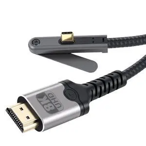 ELUTENG USB C to HDMI Cable 6.6ft with Invisible Holder 8K@60Hz Type C to HDMI Adapter Cables Durable Nylon Braided Stand Data Cord for Computers, Televisions, Monitors, Projectors ELUTENG USB C to HDMI Cable 6.6ft with Invisible Holder 8K@60Hz Type C to HDMI Adapter Cables Durable Nylon Braided Stand Data Cord for Computers, Televisions, Monitors, Projectors