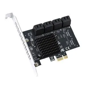 ELUTENG 8-Port PCIe to SATA 3.0 Expansion Card SATA 6Gb/s SA3108J Chipset: ASM1064 + JMB575 X1 Slot 8-Port SATAs III Expansion Controller Card Adapter Includes 2 Screws and a Screwdriver ELUTENG 8-Port PCIe to SATA 3.0 Expansion Card SATA 6Gb/s SA3108J Chipset: ASM1064 + JMB575 X1 Slot 8-Port SATAs III Expansion Controller Card Adapter Includes 2 Screws and a Screwdriver